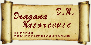 Dragana Matorčević vizit kartica